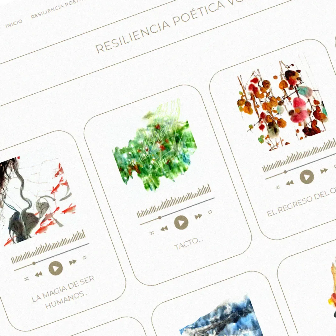 Audios en el area restringida del libro Resiliencia Poética Vol 1