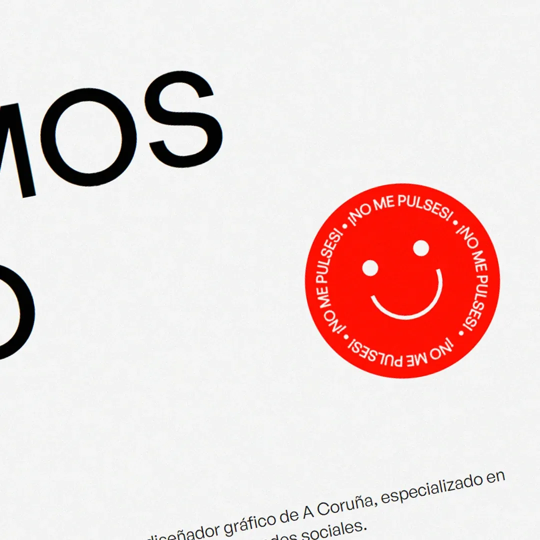 Capturas de pantalla del sticker no me pulses