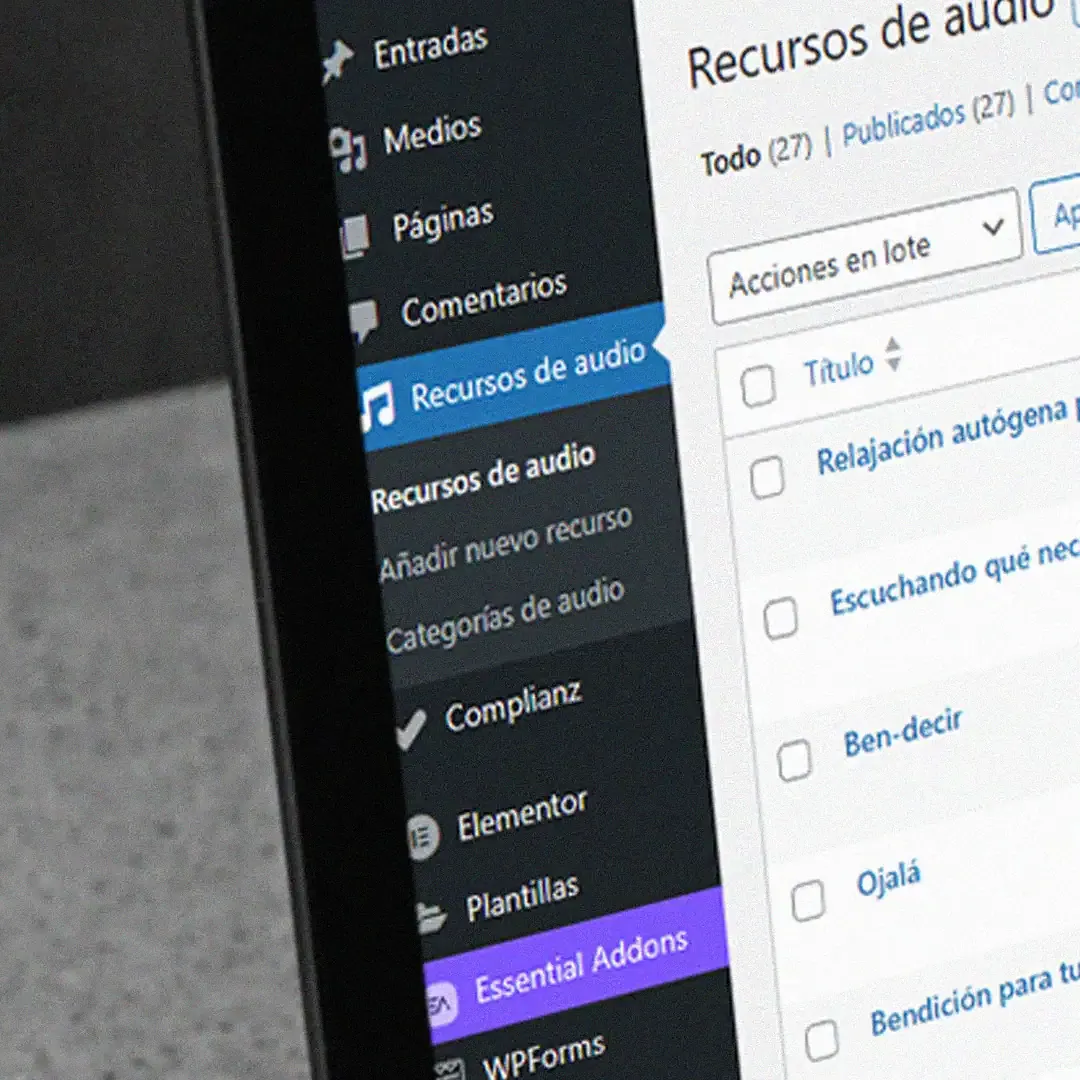 Funcionalidad en WordPress para organizar los recursos de manera automatizada